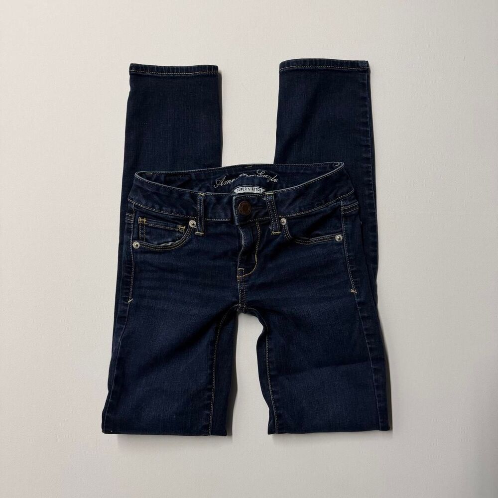 American-eagle Women's Navy and Blue Jeans